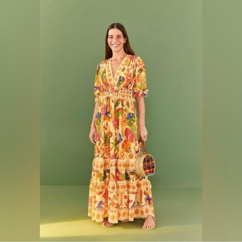 FARM Rio Colorful Floral Maxi Dress